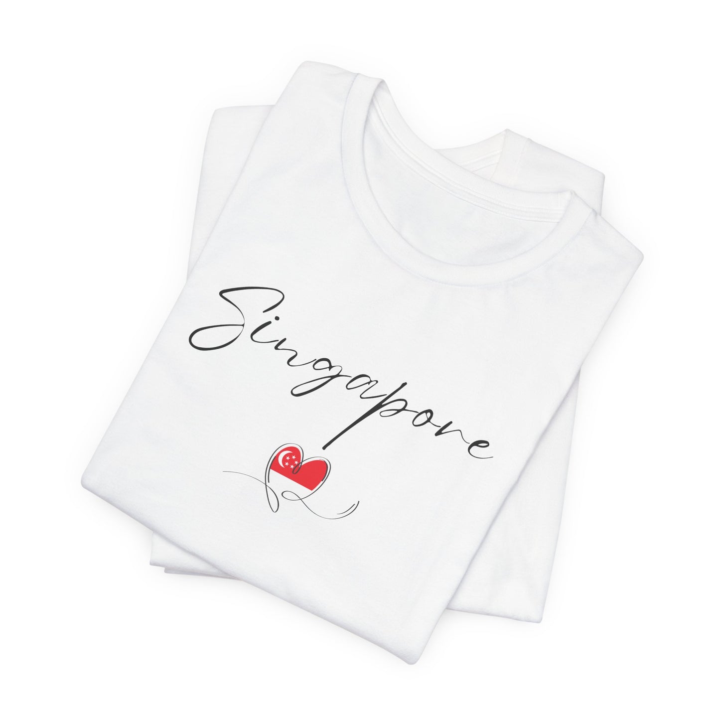 Singapore Flag Unisex Jersey Short Sleeve Tee