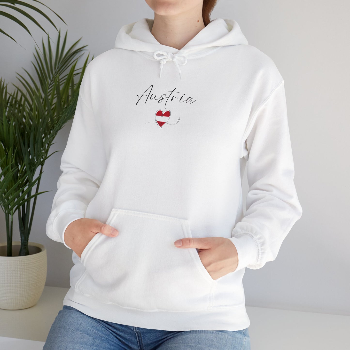 Austrian Flag Unisex Heavy Blend™ Hooded Sweatshirt