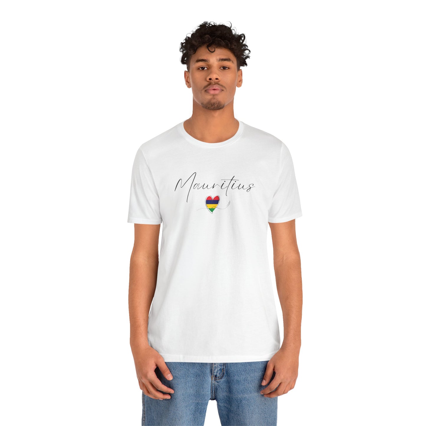 Mauritius Flag Unisex Jersey Short Sleeve Tee