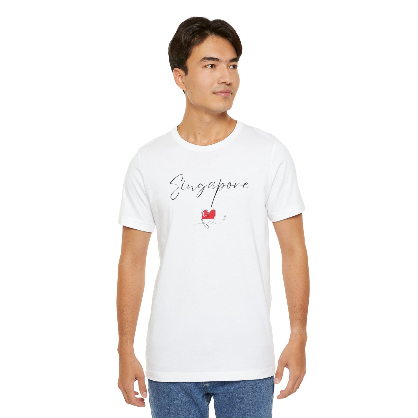 Singapore Flag Unisex Jersey Short Sleeve Tee