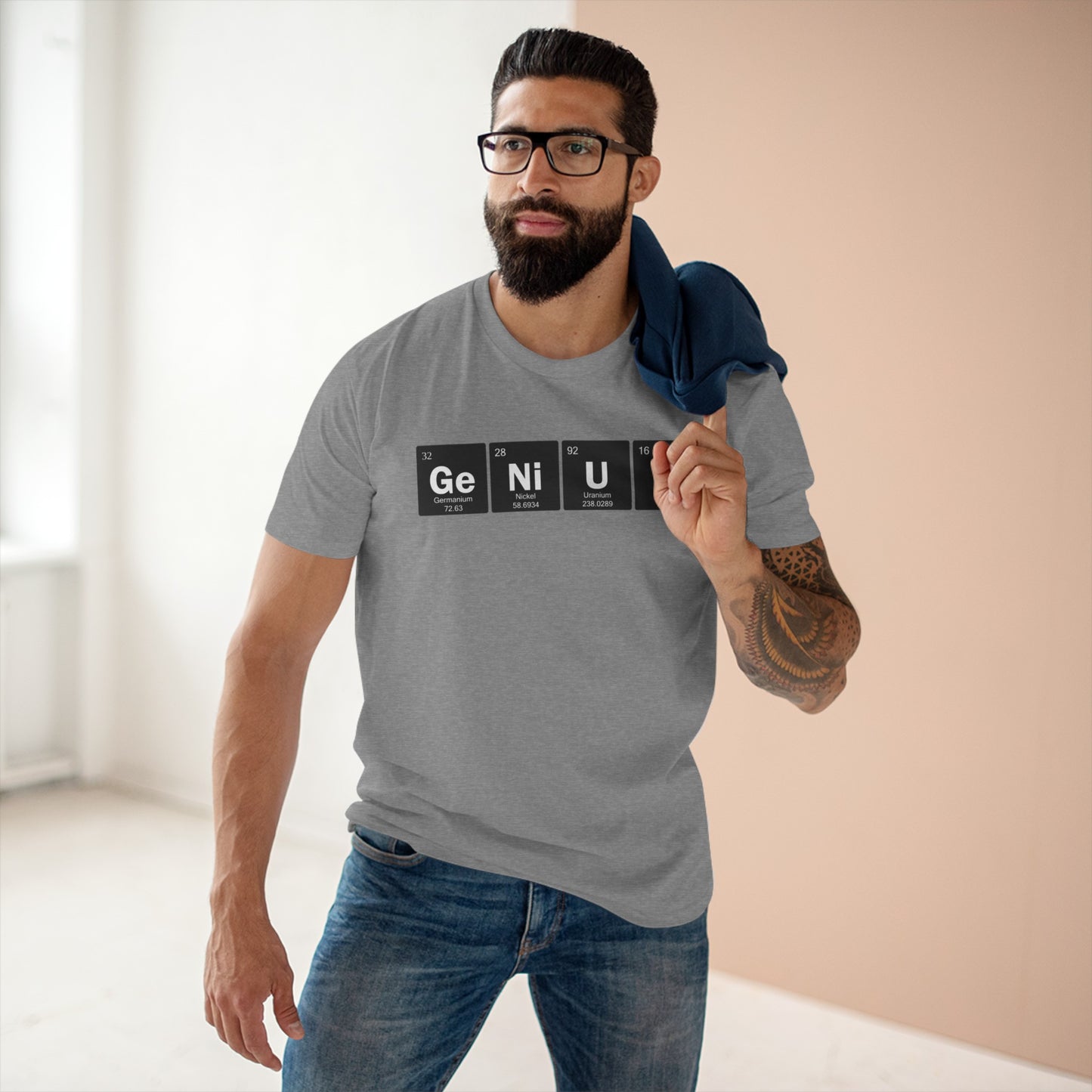 Genius Black Block Letters Men's Tee