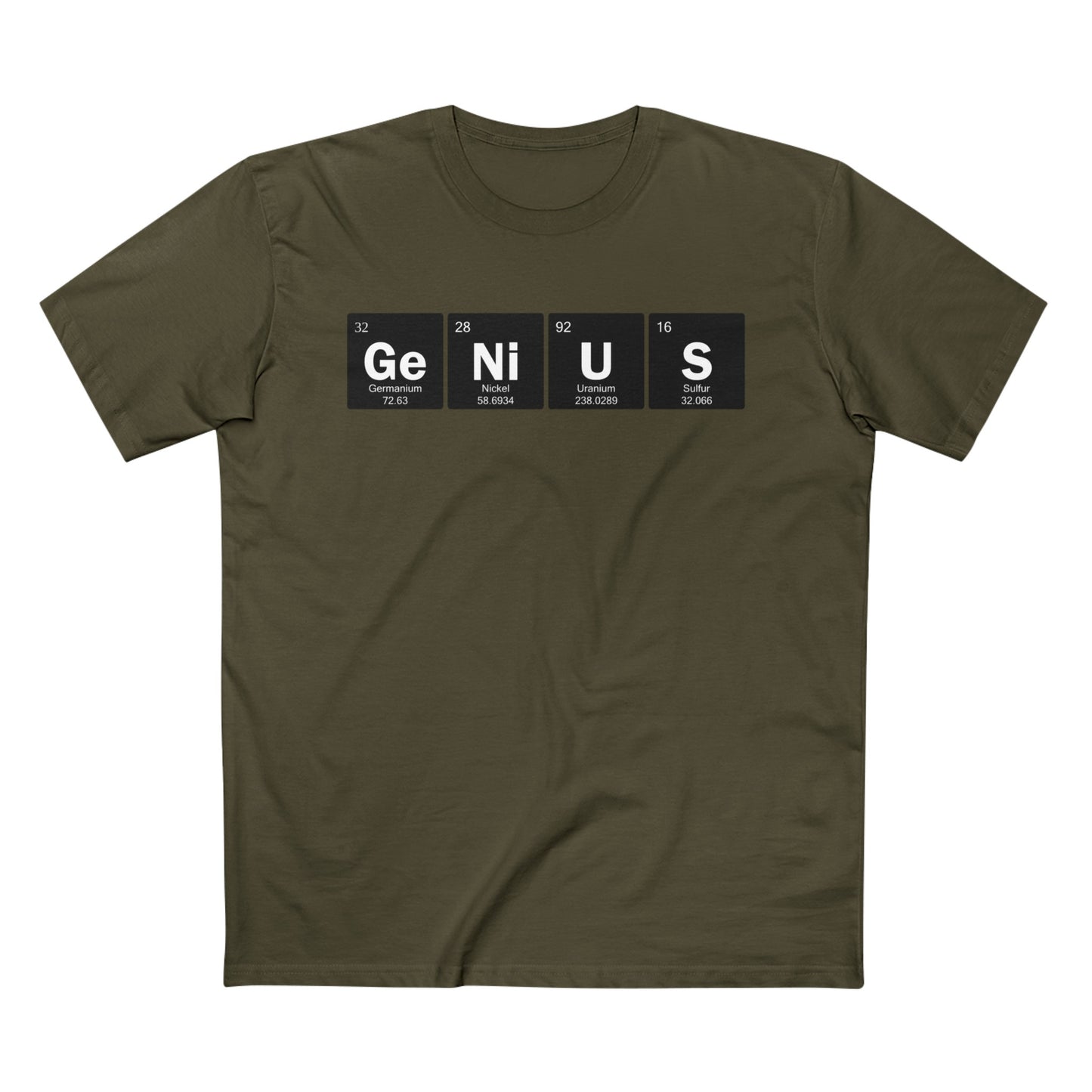 Genius Black Block Letters Men's Tee