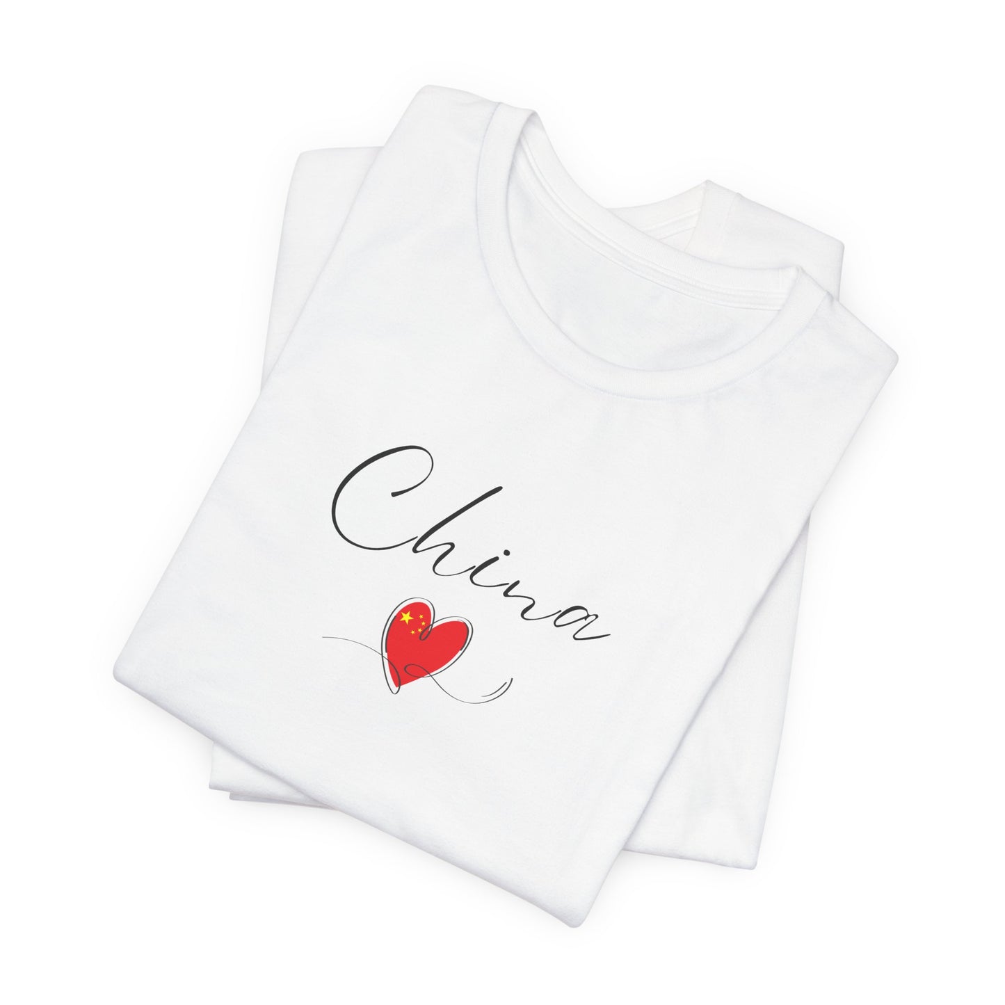 China Flag Unisex Jersey Short Sleeve Tee