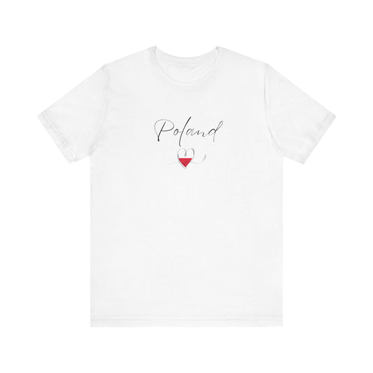 Poland Flag Unisex Jersey Short Sleeve Tee
