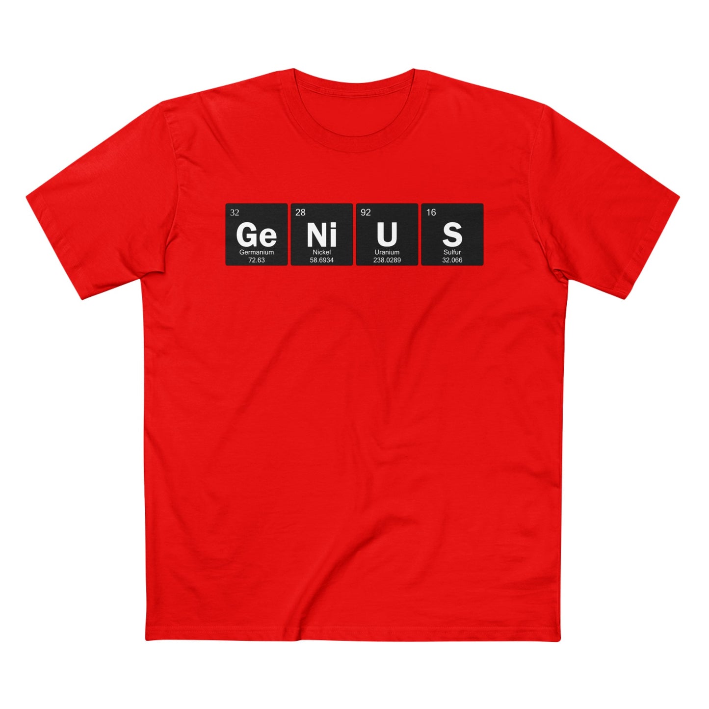 Genius Black Block Letters Men's Tee