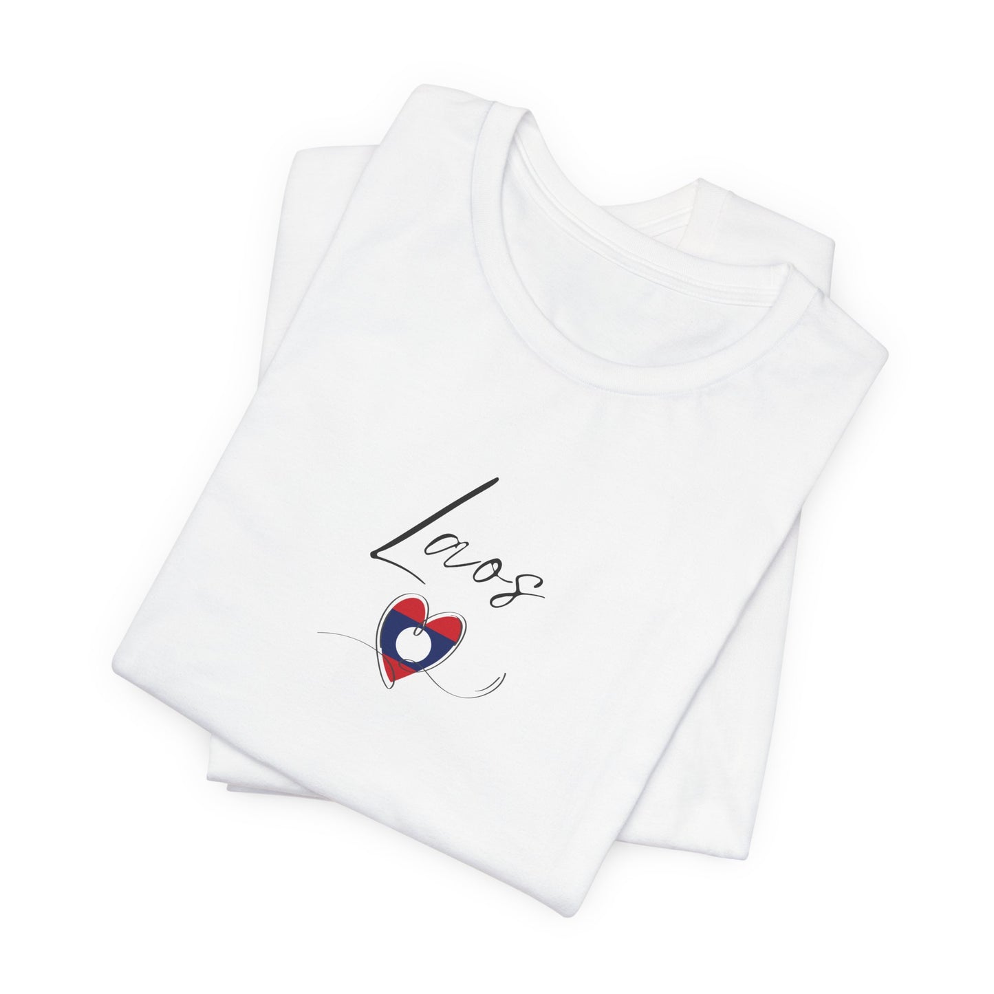 Laos Flag Unisex Jersey Short Sleeve Tee
