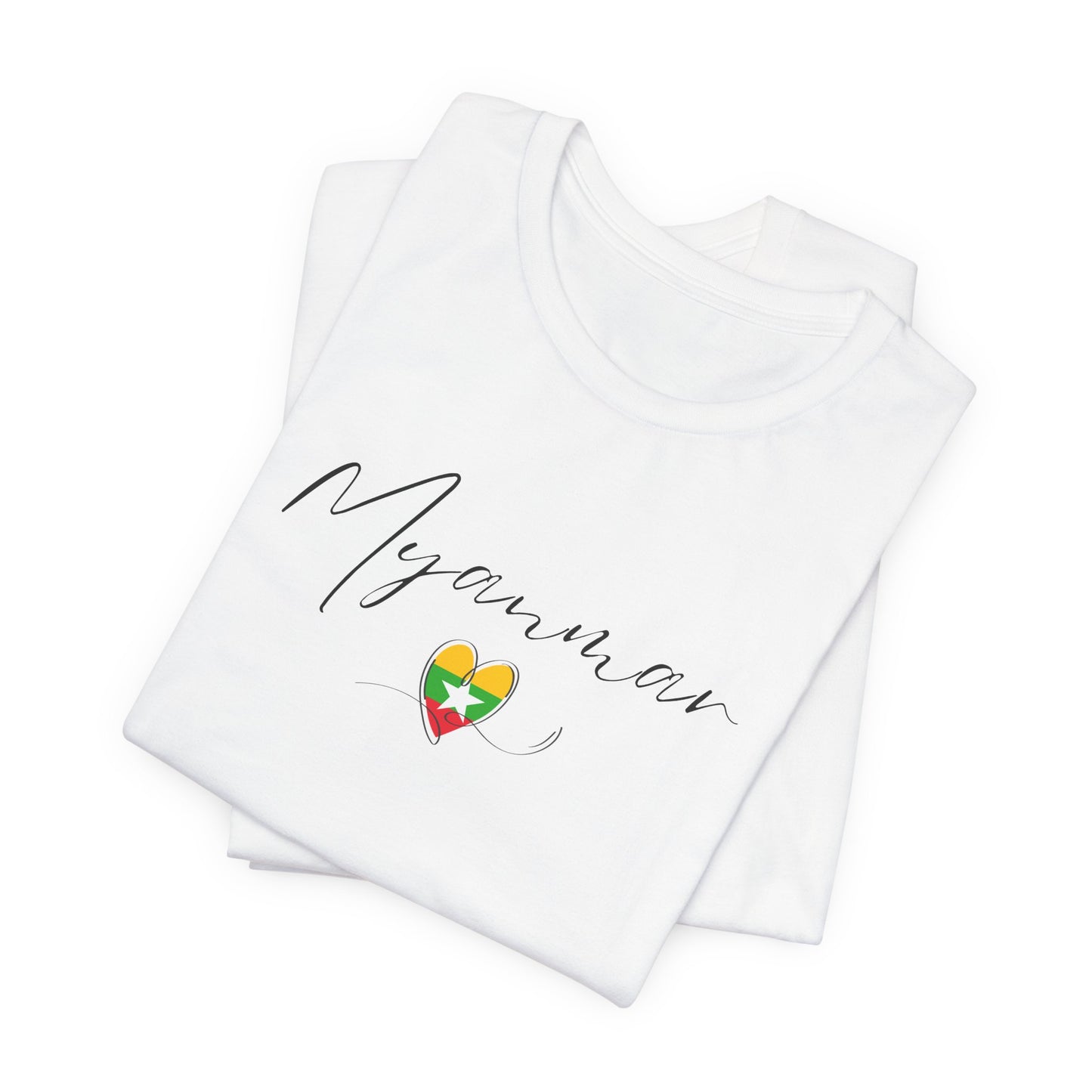 Myanmar Flag Unisex Jersey Short Sleeve Tee