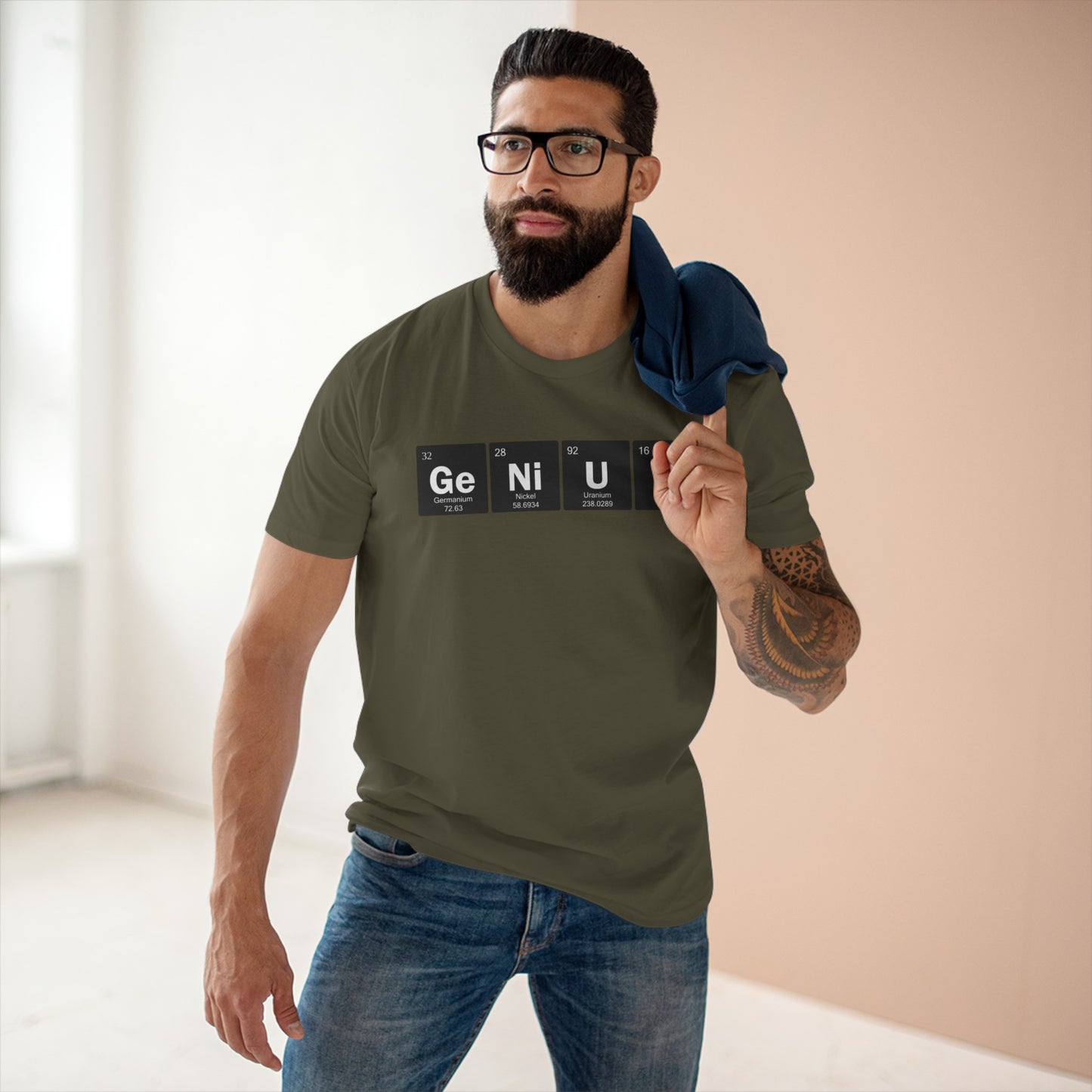Genius Black Block Letters Men's Tee