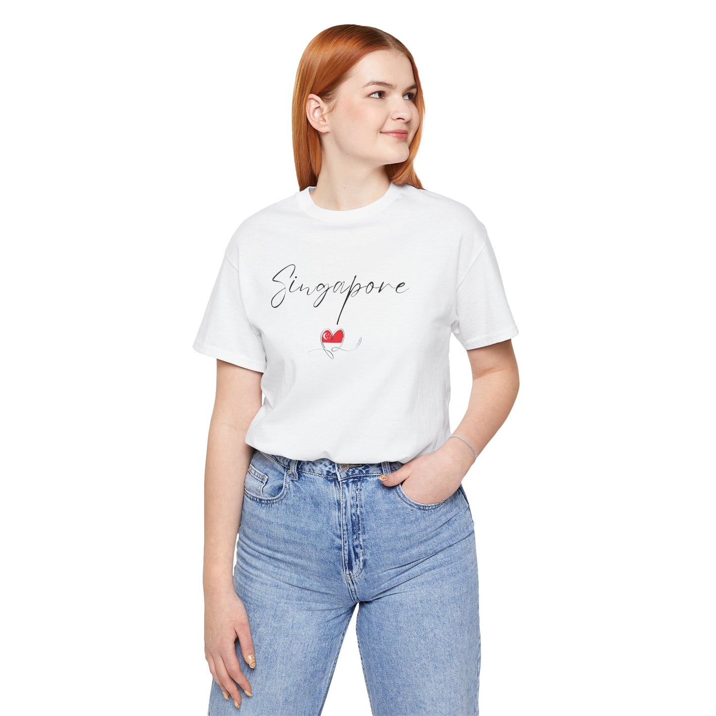Singapore Flag Unisex Jersey Short Sleeve Tee