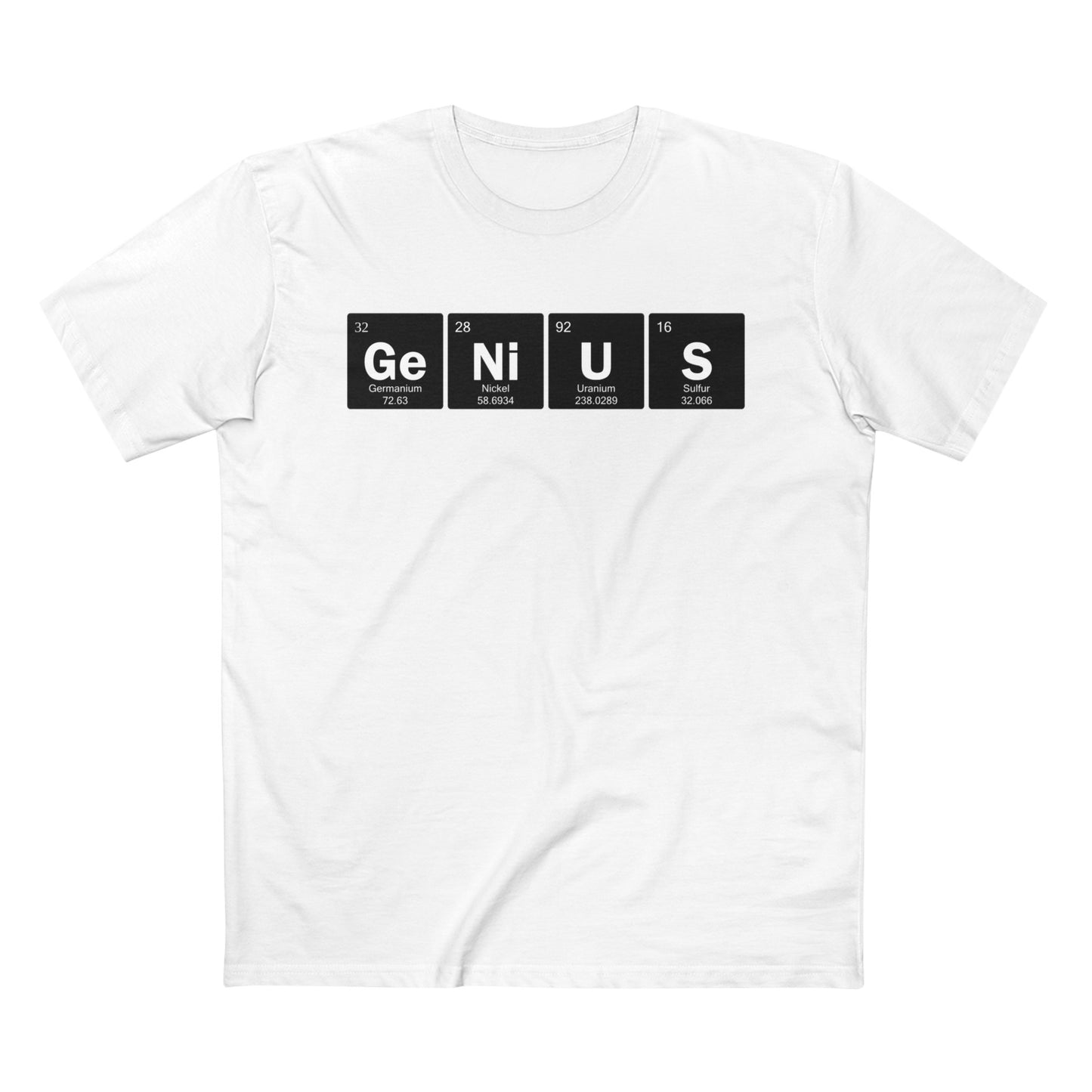 Genius Black Block Letters Men's Tee
