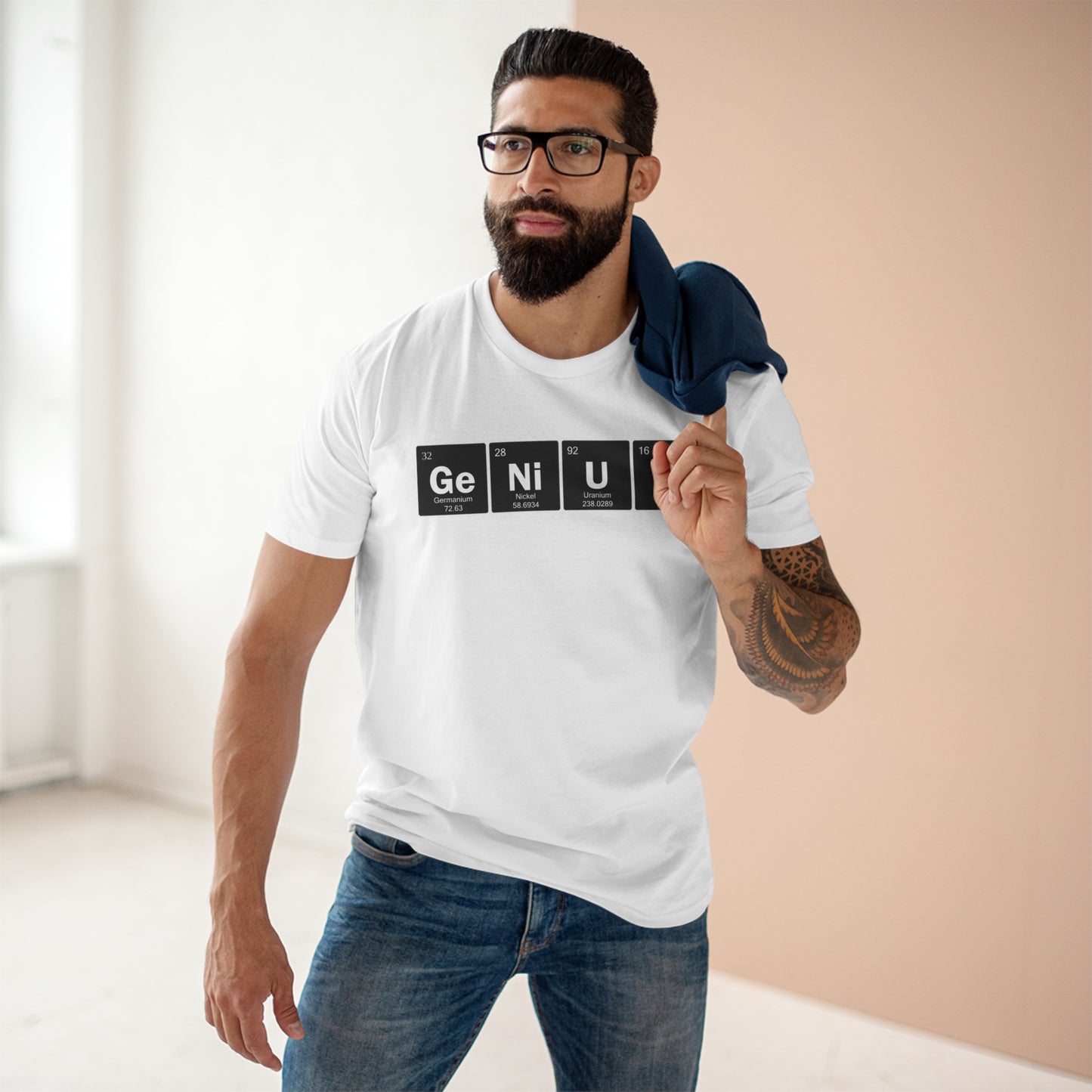 Genius Black Block Letters Men's Tee