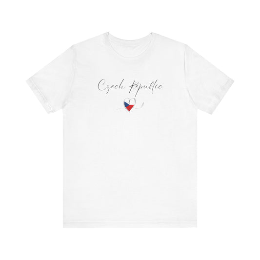 Czech Republic Flag Unisex Jersey Short Sleeve Tee