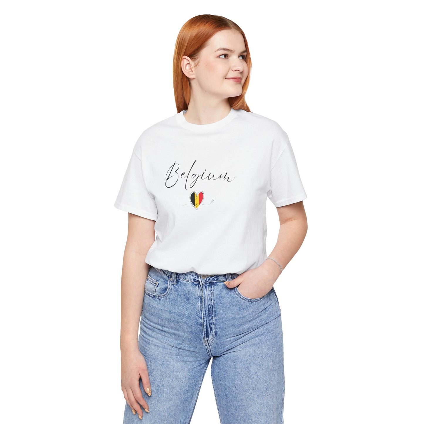 Belgium Flag Unisex Jersey Short Sleeve Tee