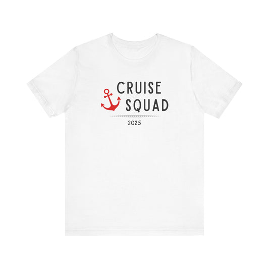 Red Cruise Squad 2025 Unisex Jersey Short Sleeve Tee